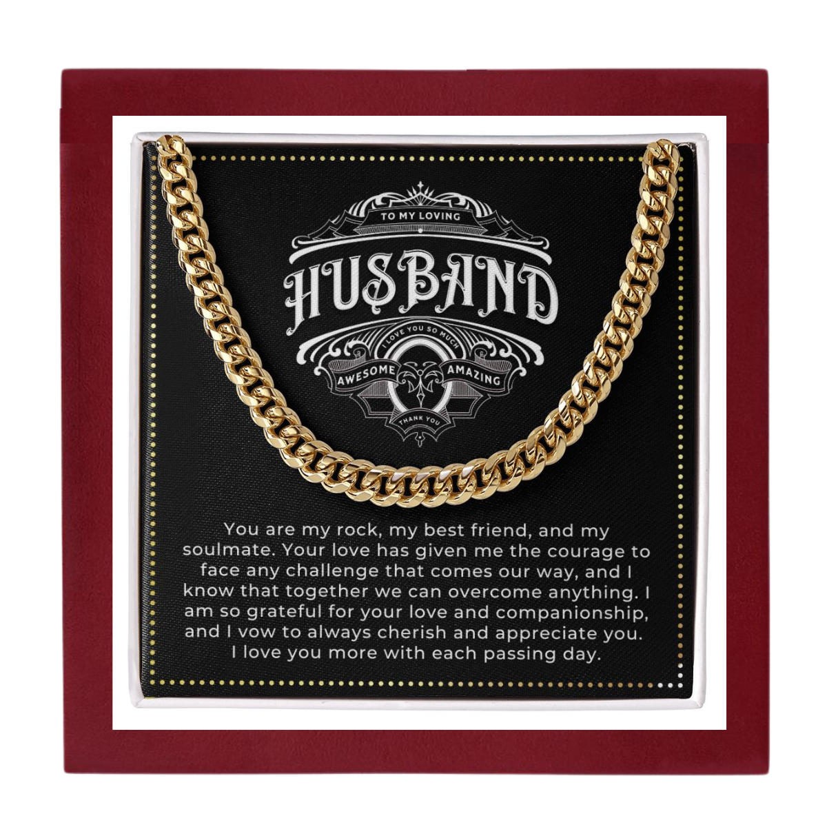 JGF Jewelry Gifts for Family | Sterling Silver Cuban Chain Necklace For Men as Gifts for My Husband