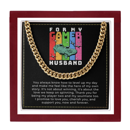 JGF Jewelry Gifts for Family | Cuban Link Chain For Men Sterling Silver | 2 Year Wedding Gift For Gamer Husband