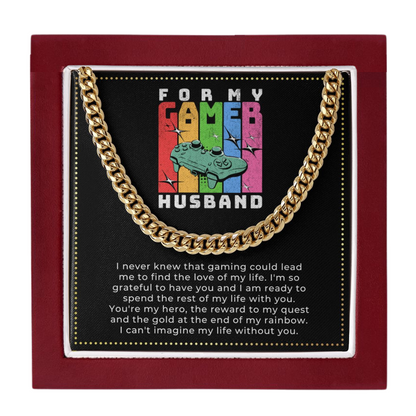 JGF Jewelry Gifts for Family | To My Husband On Our Wedding Day Gift | Gamer Husband Birthday Gift Ideas