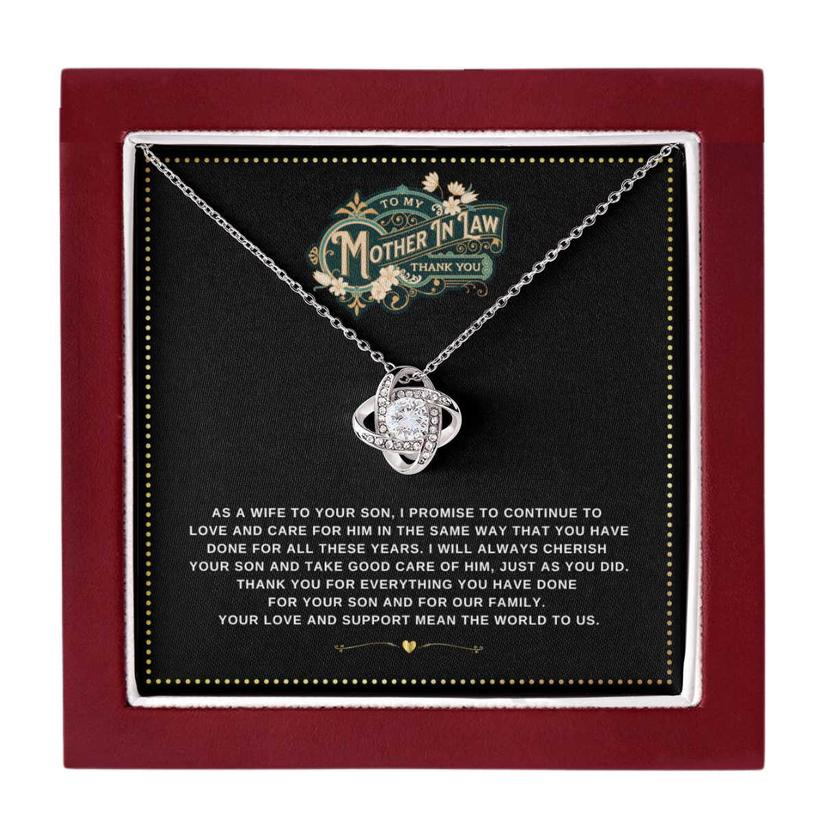 JGF Jewelry Gifts for Family | Mother of the Groom Birthday Gift from Daughter In Law Cubic Zirconia Silver Necklace