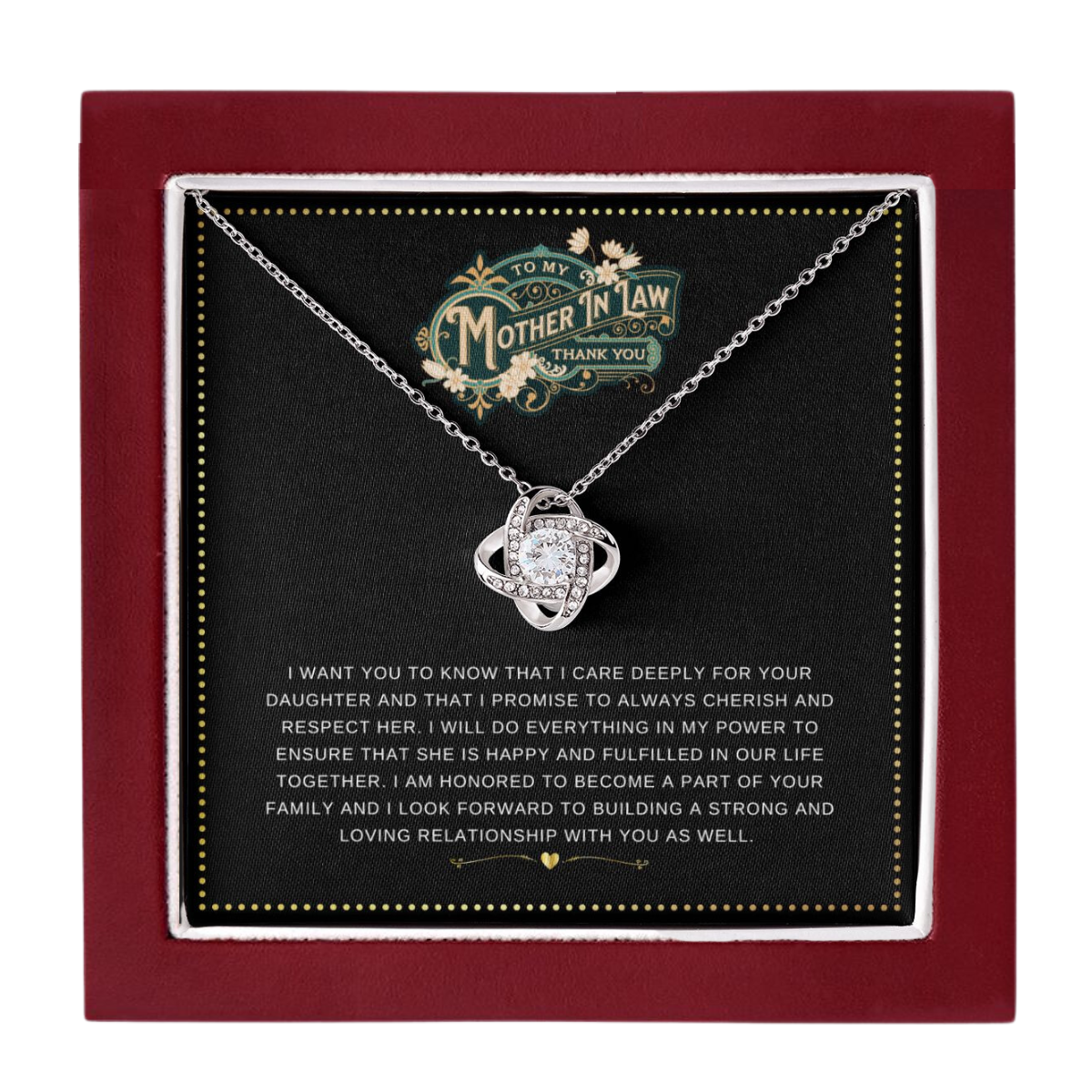 JGF Jewelry Gifts for Family | Mother of the Bride Birthday Gift from Son In Law  Cubic Zirconia Silver Necklace