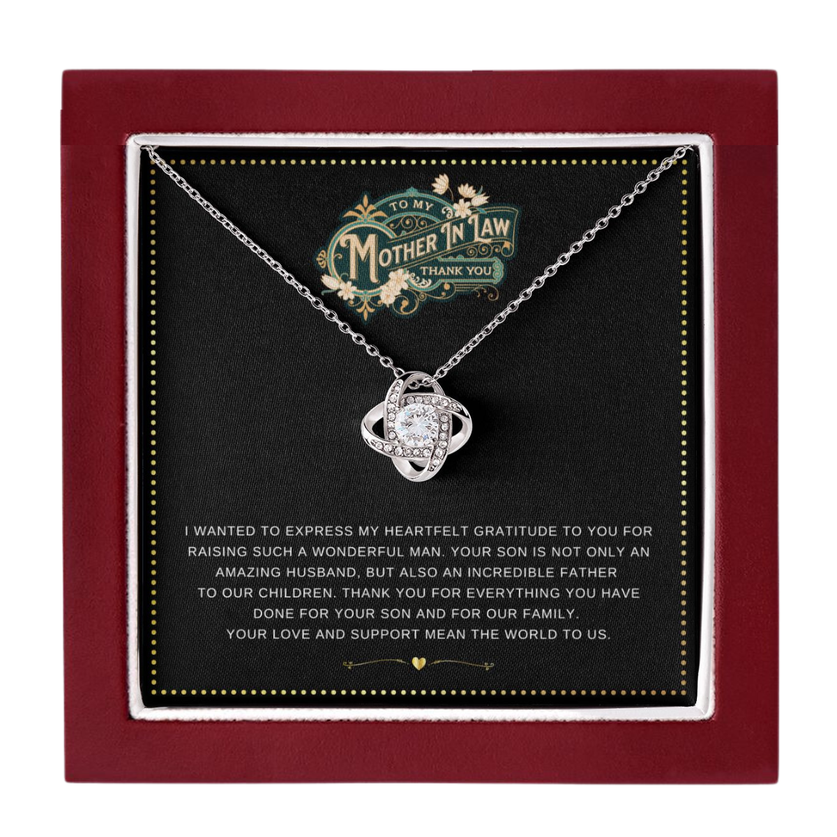 JGF Jewelry Gifts for Family | Elegant Sterling Silver Necklace Gifts for Mother In Law from Daughter In Law on Mother's Day