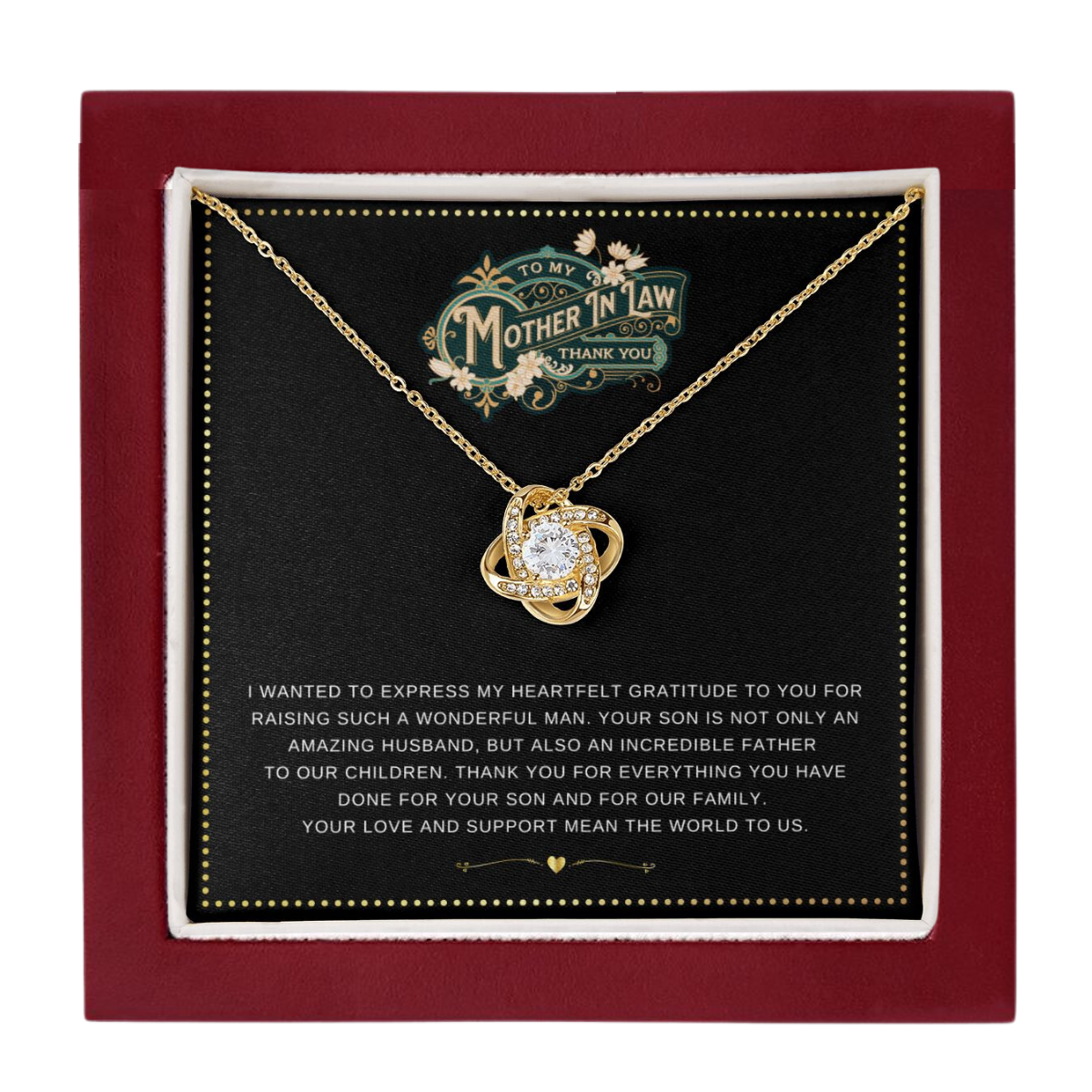 JGF Jewelry Gifts for Family | Elegant Sterling Silver Necklace Gifts for Mother In Law from Daughter In Law on Mother's Day