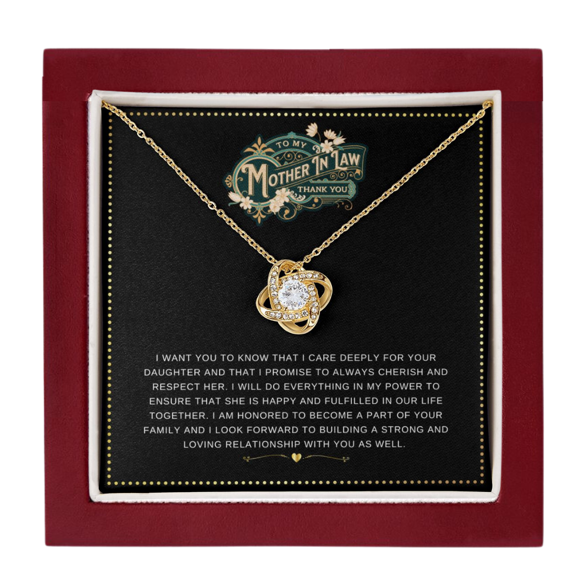 JGF Jewelry Gifts for Family | Mother of the Bride Birthday Gift from Son In Law  Cubic Zirconia Silver Necklace