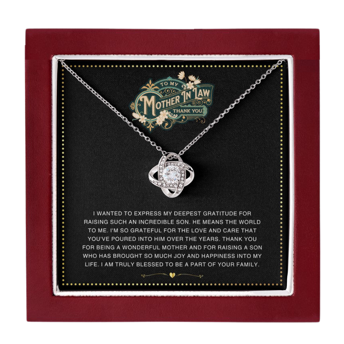JGF Jewelry Gifts for Family | Elegant Silver Necklace Set for Women | Mother Birthday Gift from Daughter In Law