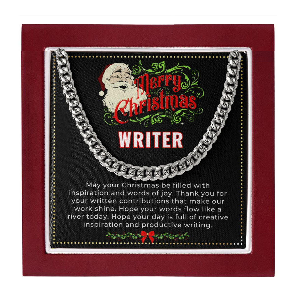 JGF Jewelry Gifts for Family | Aspiring Book Writer Author Xmas Gifts for Men for Christmas