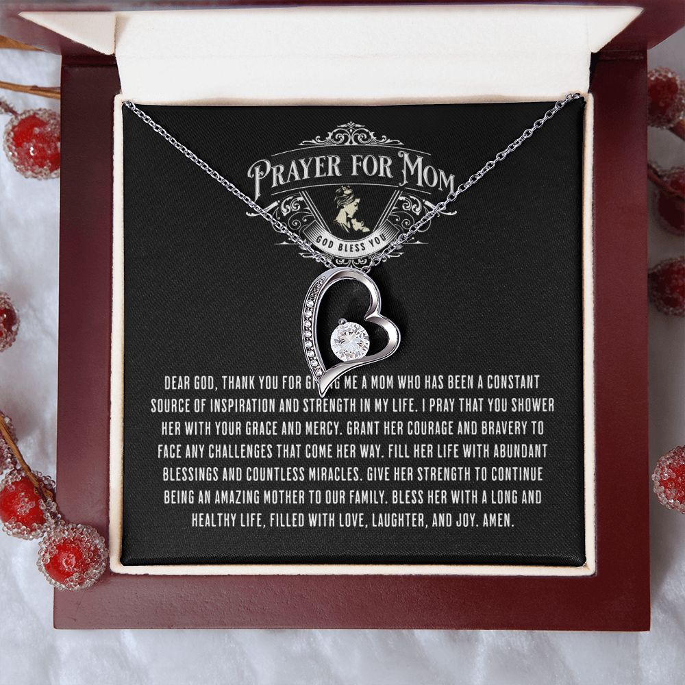 JGF Jewelry Gifts For Family Prayer For My Mom From Son One Heart Necklace