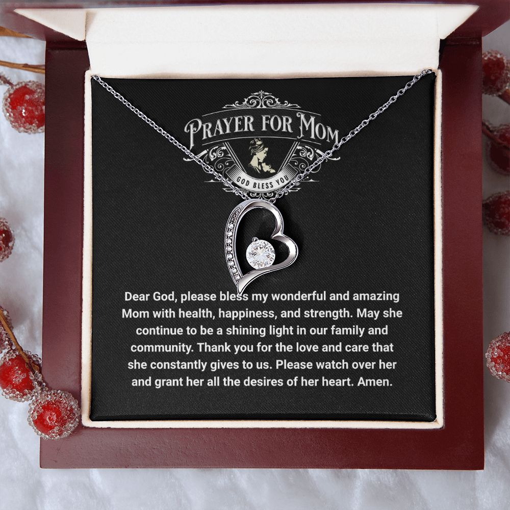 JGF Jewelry Gifts For Family Prayer For My Mom Single Heart Necklace