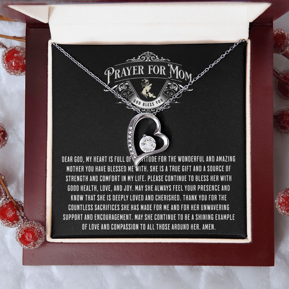 JGF Jewelry Gifts For Family Prayer For My Mom From Daughter One Heart Necklace