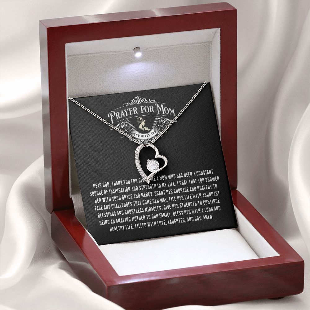 JGF Jewelry Gifts For Family Prayer For My Mom From Son One Heart Necklace