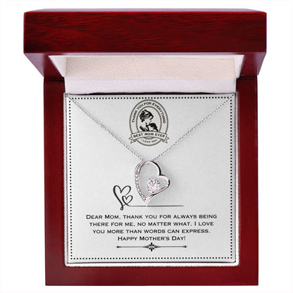 JGF Jewelry Gifts for Family - Heart Pendant Necklace with Crystal Zircon Jewelry Gifts For Mothers Day