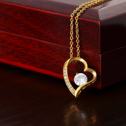 JGF Jewelry Gifts for Family - Heart Pendant Necklace with Crystal Zircon Jewelry Gifts for Aunt from Niece and Nephew