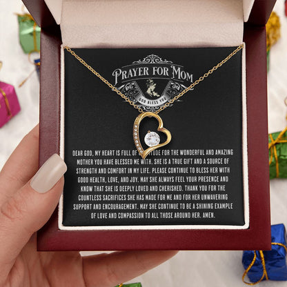 JGF Jewelry Gifts For Family Prayer For My Mom From Daughter One Heart Necklace
