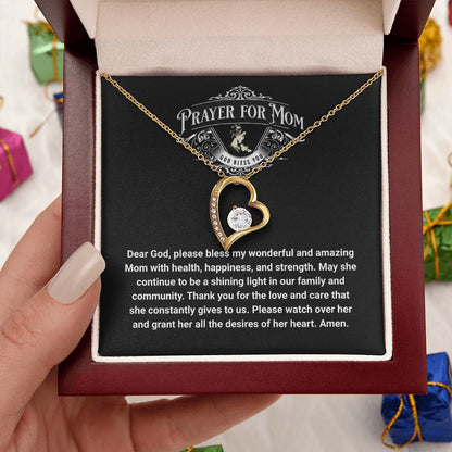 JGF Jewelry Gifts For Family Prayer For My Mom Single Heart Necklace