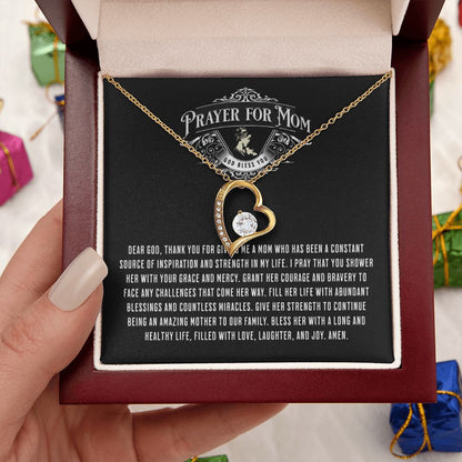 JGF Jewelry Gifts For Family Prayer For My Mom From Son One Heart Necklace