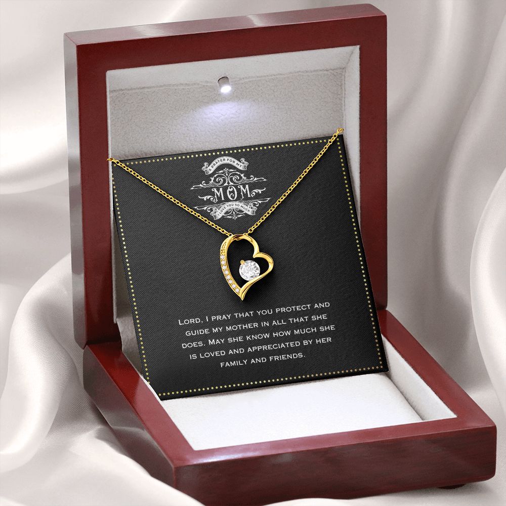 JGF Jewelry Gifts for Family - Heart Pendant Necklace with Crystal Zircon Jewelry Gifts for Aunt from Niece and Nephew