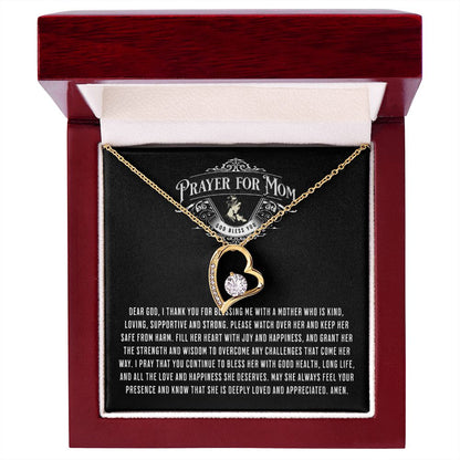JGF Jewelry Gifts for Family | Simple Heart Pendant Necklace for Prayer for Mom from Daughter and Son In Law