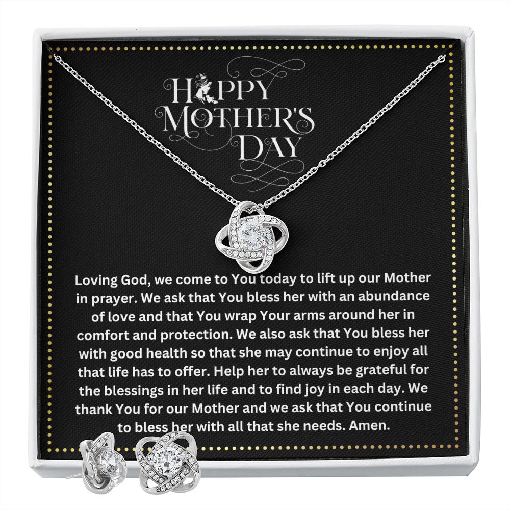 JGF Jewelry Gifts for Family | Prayer Gifts on Happy Mothers, Moms and Mamas Day Gift Basket Item Ideas |Simple Sterling Silver Earring and Necklace for Women
