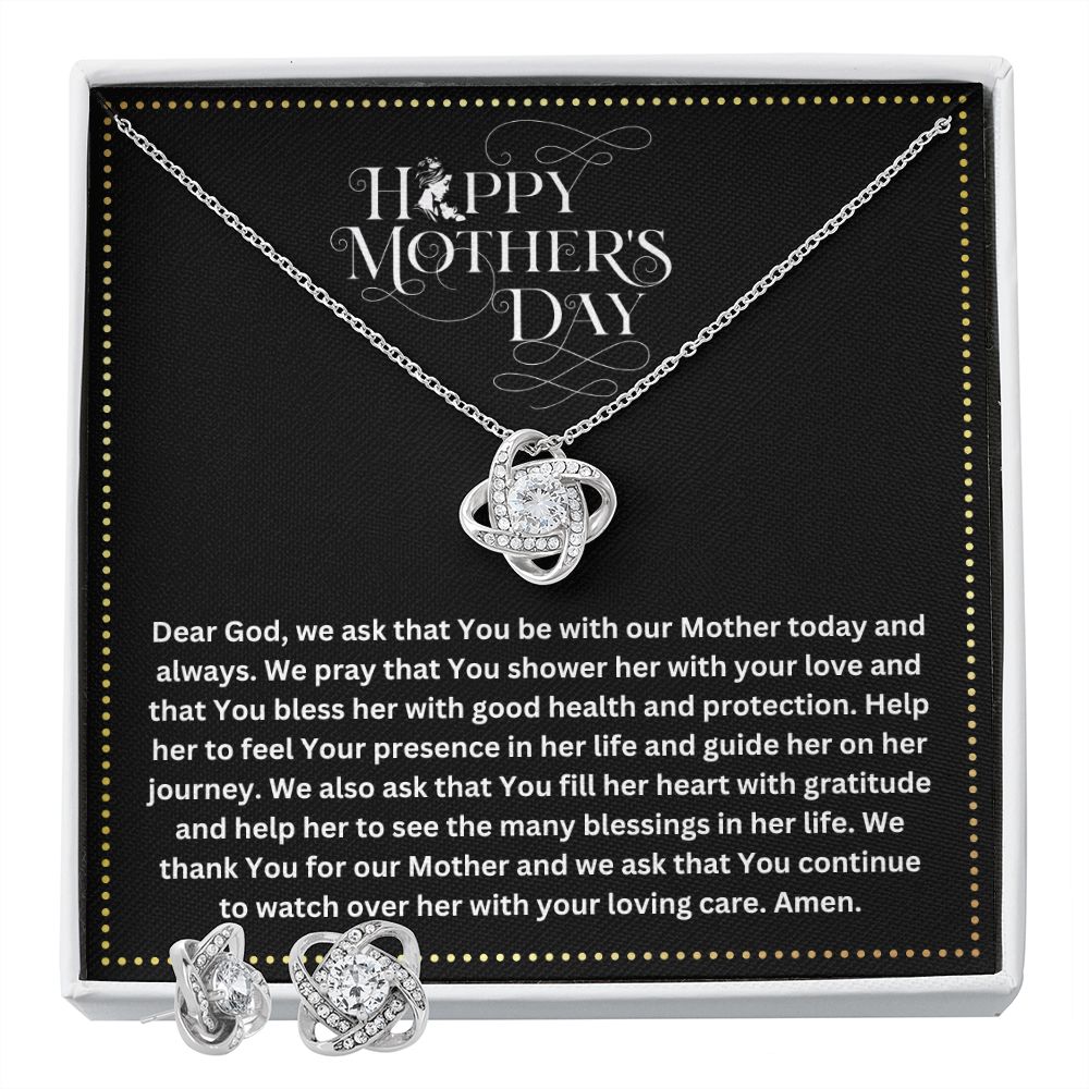 JGF Jewelry Gifts for Family | Prayer for Mom on Mother's Day | Send Love Gift Basket Items Ideas | Fancy Necklace and Earring Sets for Women