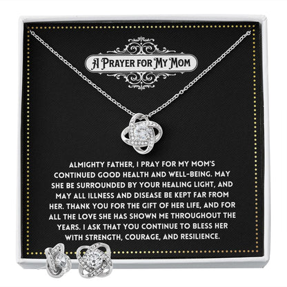 JGF Jewelry Gifts for Family - Prayer for Mom Gift Basket Item Ideas Necklace and Earrings Set
