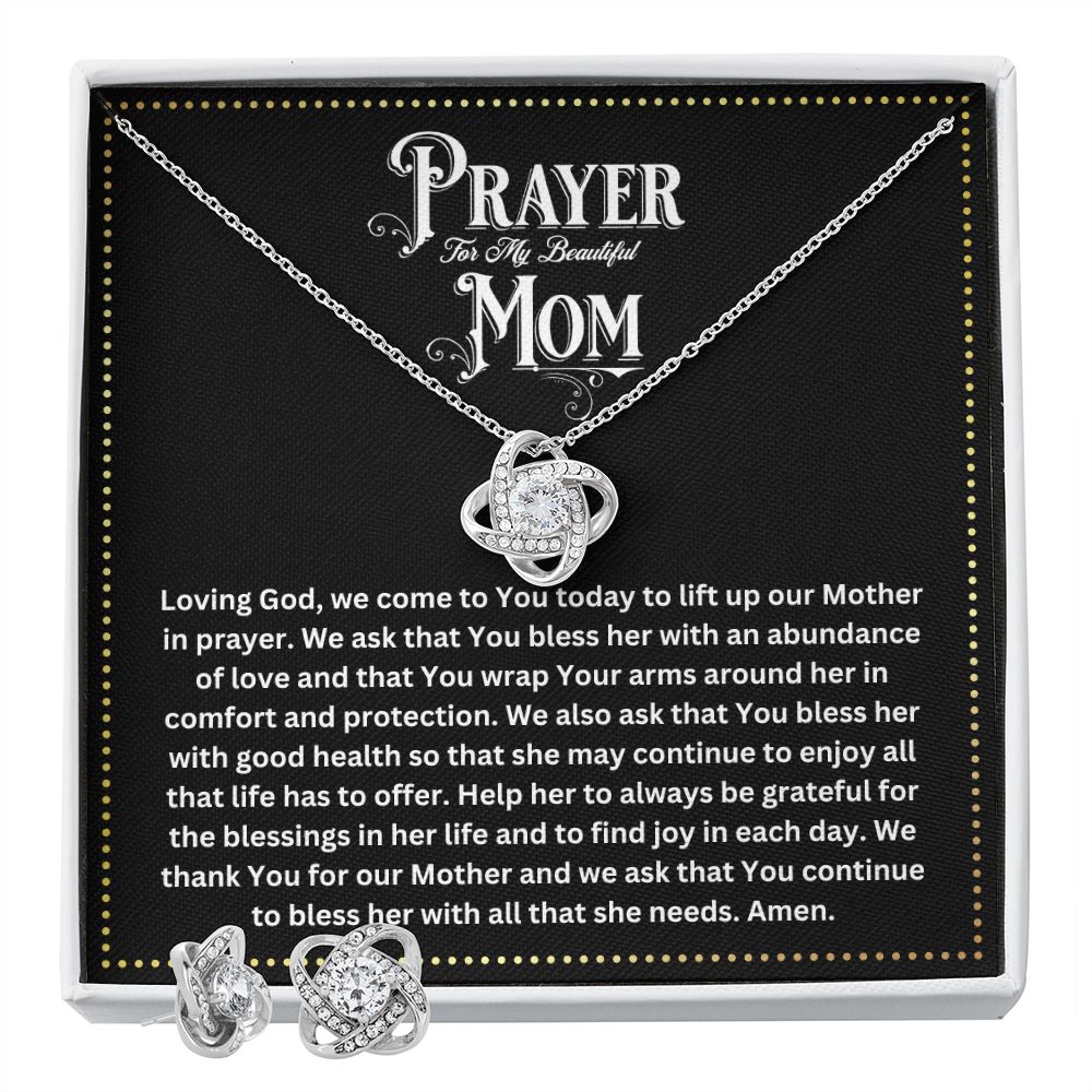 JGF Jewelry Gifts for Family | Prayer for Pregnant, Single and First Time New Mom After Birth | Necklace and Earring Set for Women