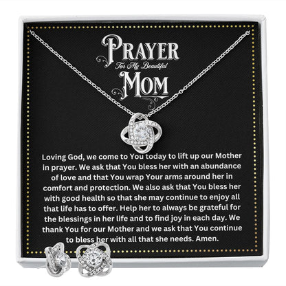 JGF Jewelry Gifts for Family | Prayer for Pregnant, Single and First Time New Mom After Birth | Necklace and Earring Set for Women