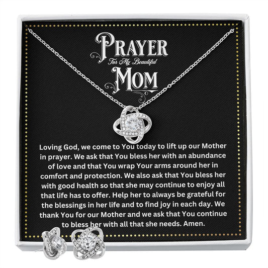 JGF Jewelry Gifts for Family | Prayer for Pregnant, Single and First Time New Mom After Birth | Necklace and Earring Set for Women