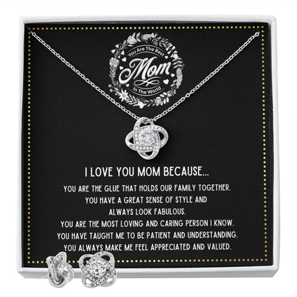 JGF Jewelry Gifts for Family - Mother s Day Necklace and Earrings Gifts for Mom from Daughter