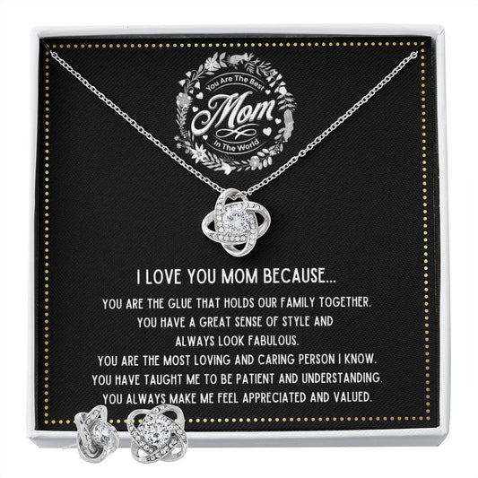 JGF Jewelry Gifts for Family - Mother s Day Necklace and Earrings Gifts for Mom from Daughter