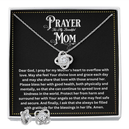JGF Jewelry Gifts for Family | Casual Silver Necklace Earrings Set for Women | Birthday Prayer Gifts for Mother, Mom, Mama and Mum
