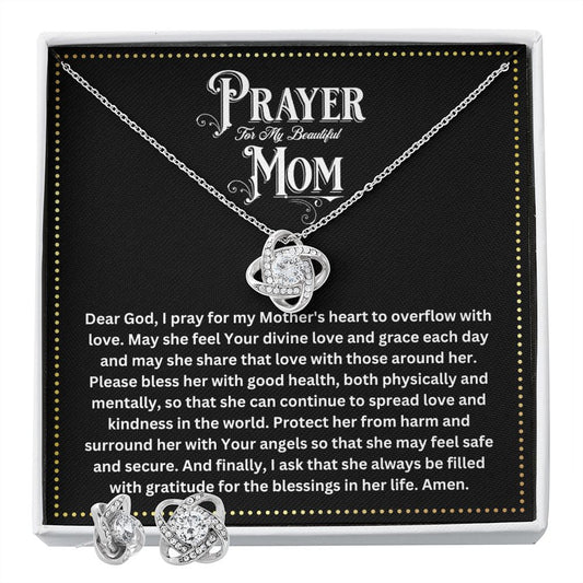 JGF Jewelry Gifts for Family | Casual Silver Necklace Earrings Set for Women | Birthday Prayer Gifts for Mother, Mom, Mama and Mum