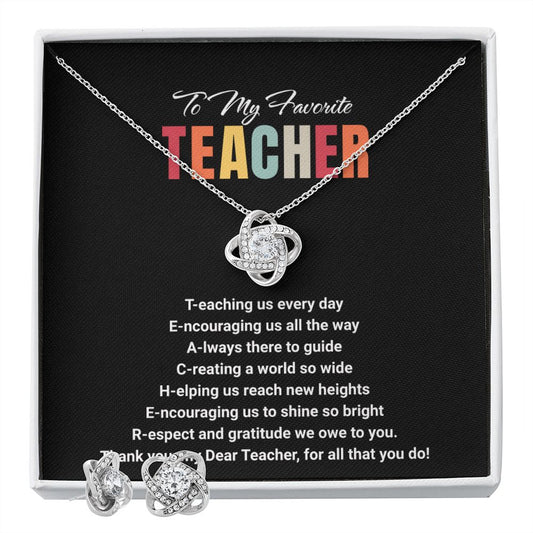 JGF Jewelry Gifts for Family Stainless Steel Cubic Zirconia Stud Earrings and Necklace Gift Ideas for Teachers