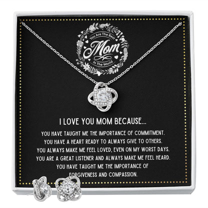 JGF Jewelry Gifts for Family - Mom of Lawyer Necklace and Earrings Gift Basket Item Ideas