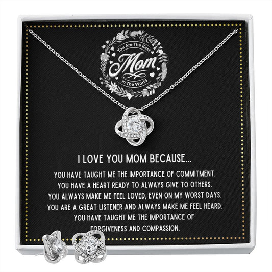 JGF Jewelry Gifts for Family - Mom of Lawyer Necklace and Earrings Gift Basket Item Ideas