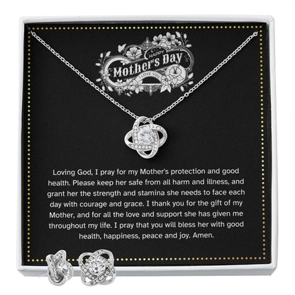 JGF Jewelry Gifts for Family | Mom To Be Gifts for 1st Time Mom Necklace and Earrings Jewelry Set for Mothers Day