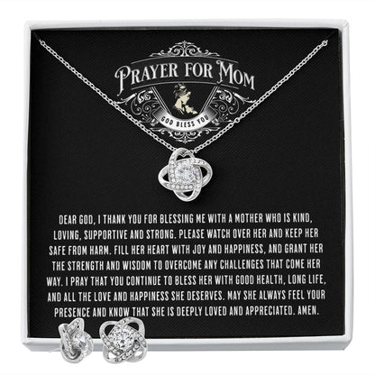 JGF Jewelry Gifts for Family: Simple Silver Necklace and Earrings Set for Women | Happy Mothers Gift Basket Stuffers Items