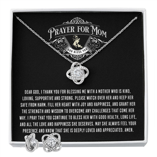 JGF Jewelry Gifts for Family: Simple Silver Necklace and Earrings Set for Women | Happy Mothers Gift Basket Stuffers Items