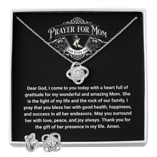 JGF Jewelry Gifts for Family: Sterling Silver Cubic Zirconia Necklace and Earring Set for Women | Happy Mother's Day Gifts