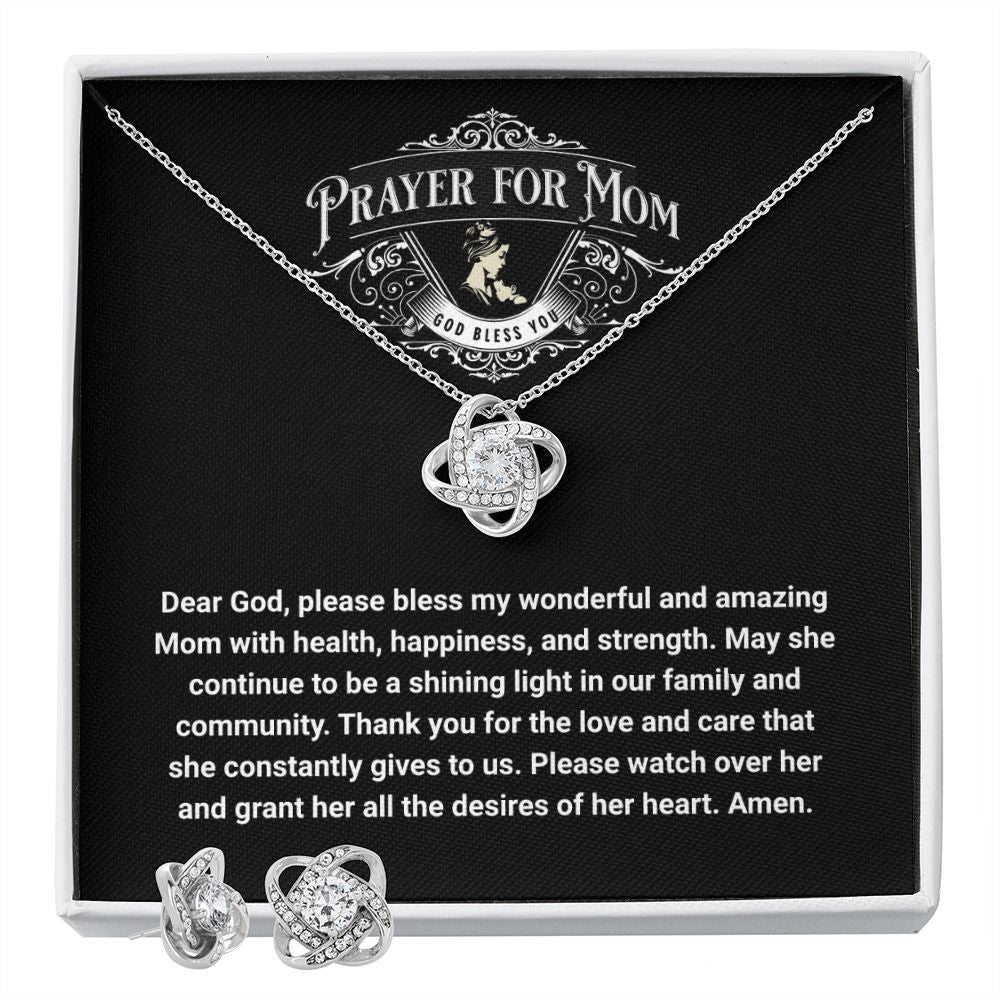 JGF Jewelry Gifts for Family: Women's Stainless Steel Cubic Zirconia Stud Earrings and Necklace Jewelry Set for Mom