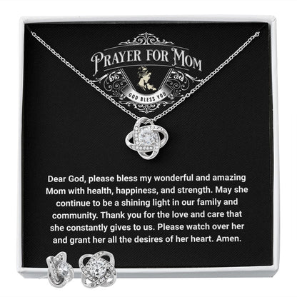 JGF Jewelry Gifts for Family: Women's Stainless Steel Cubic Zirconia Stud Earrings and Necklace Jewelry Set for Mom
