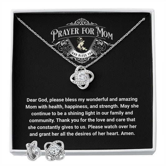 JGF Jewelry Gifts for Family: Women's Stainless Steel Cubic Zirconia Stud Earrings and Necklace Jewelry Set for Mom