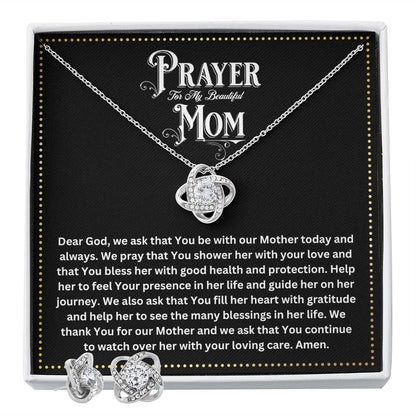 JGF Jewelry Gifts for Family | Elegant Silver Necklace Set for Women | Prayer for New Moms Gift Basket Item Ideas After Giving Birth
