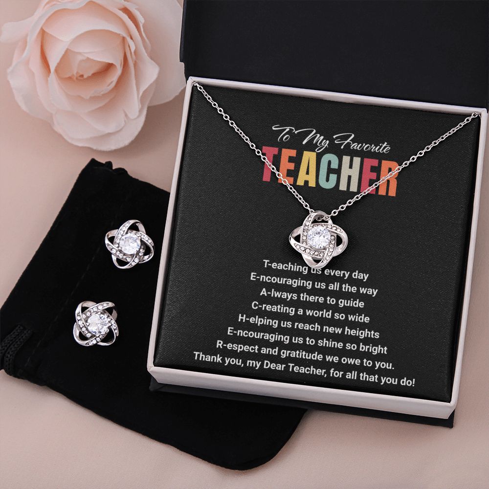 JGF Jewelry Gifts for Family Stainless Steel Cubic Zirconia Stud Earrings and Necklace Gift Ideas for Teachers
