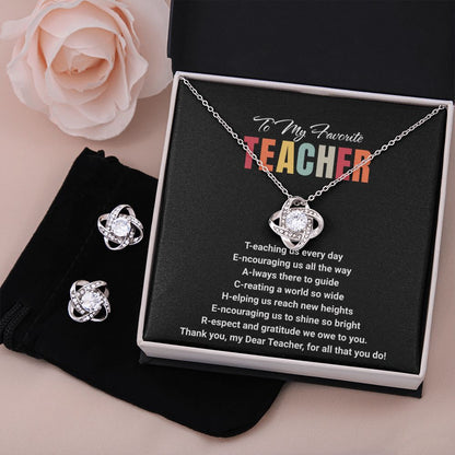 JGF Jewelry Gifts for Family Stainless Steel Cubic Zirconia Stud Earrings and Necklace Gift Ideas for Teachers