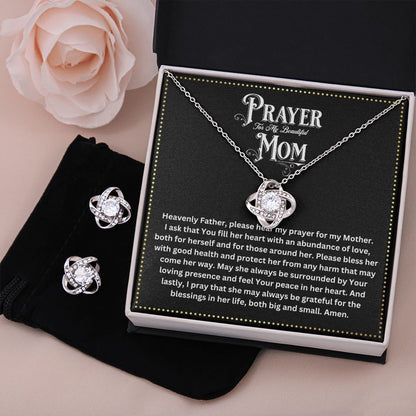 JGF Jewelry Gifts for Family | Simple Silver Earring and Necklace Set for Women | Prayer for Mother In Law Gift Basket Alternative Item Ideas