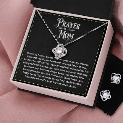 JGF Jewelry Gifts for Family | Simple Silver Earring and Necklace Set for Women | Prayer for Mother In Law Gift Basket Alternative Item Ideas