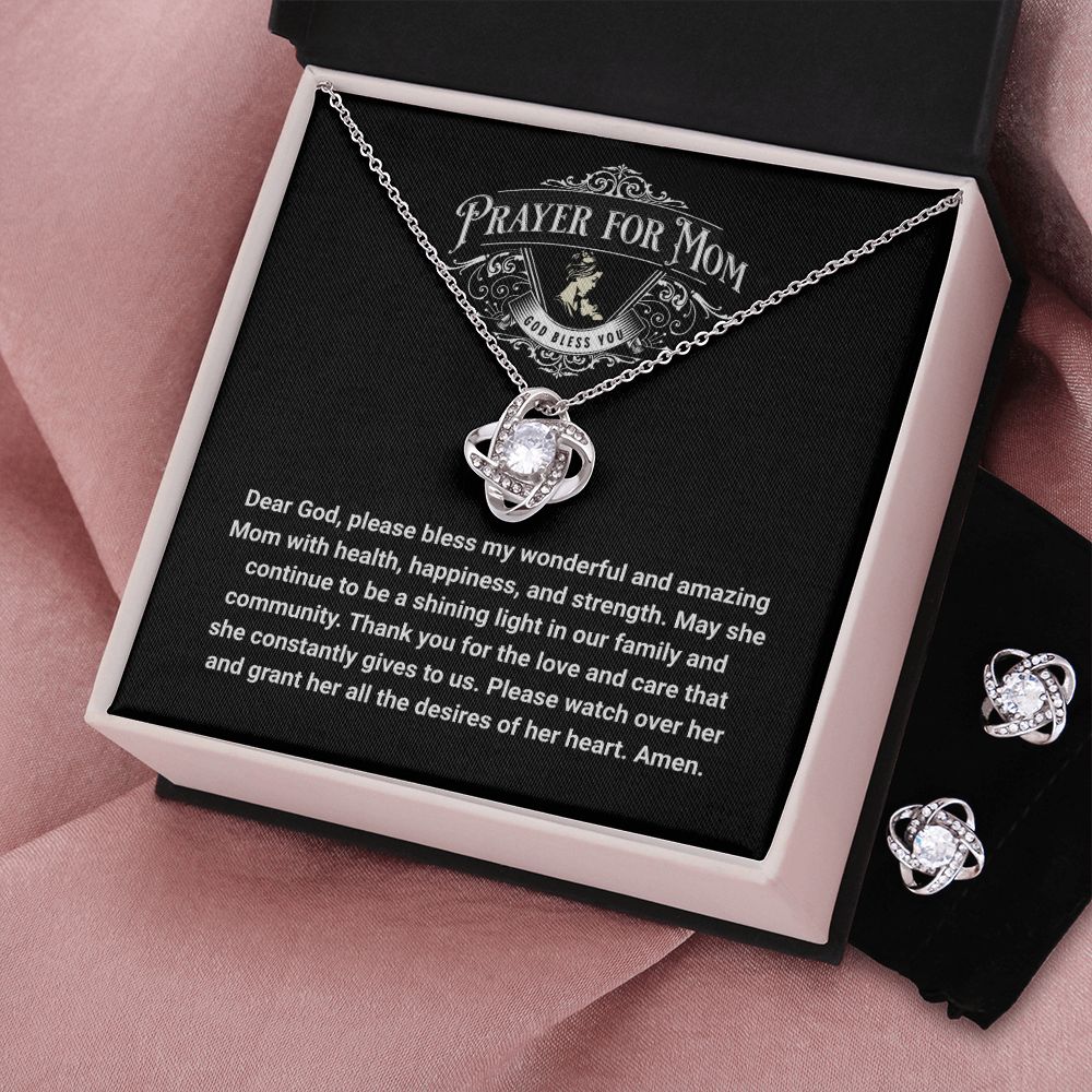 JGF Jewelry Gifts for Family: Women's Stainless Steel Cubic Zirconia Stud Earrings and Necklace Jewelry Set for Mom