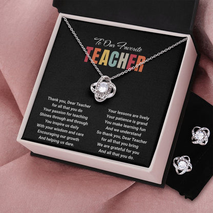 JGF Jewelry Gifts for Family: Retirement Necklace and Earrings Set Gifts for Female Mentor Teachers Leaving for New Job