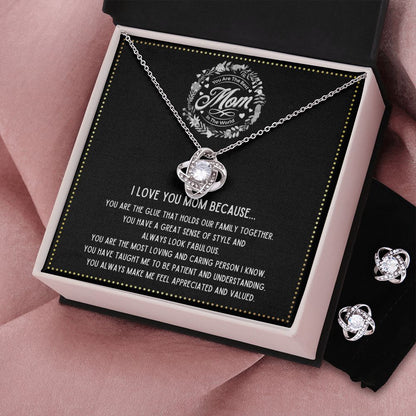 JGF Jewelry Gifts for Family - Mother s Day Necklace and Earrings Gifts for Mom from Daughter