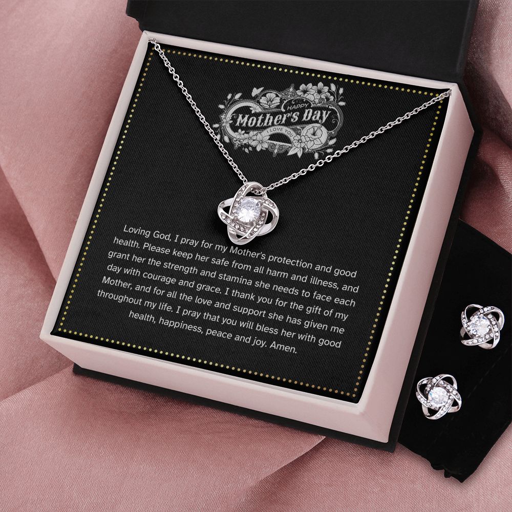 JGF Jewelry Gifts for Family | Mom To Be Gifts for 1st Time Mom Necklace and Earrings Jewelry Set for Mothers Day